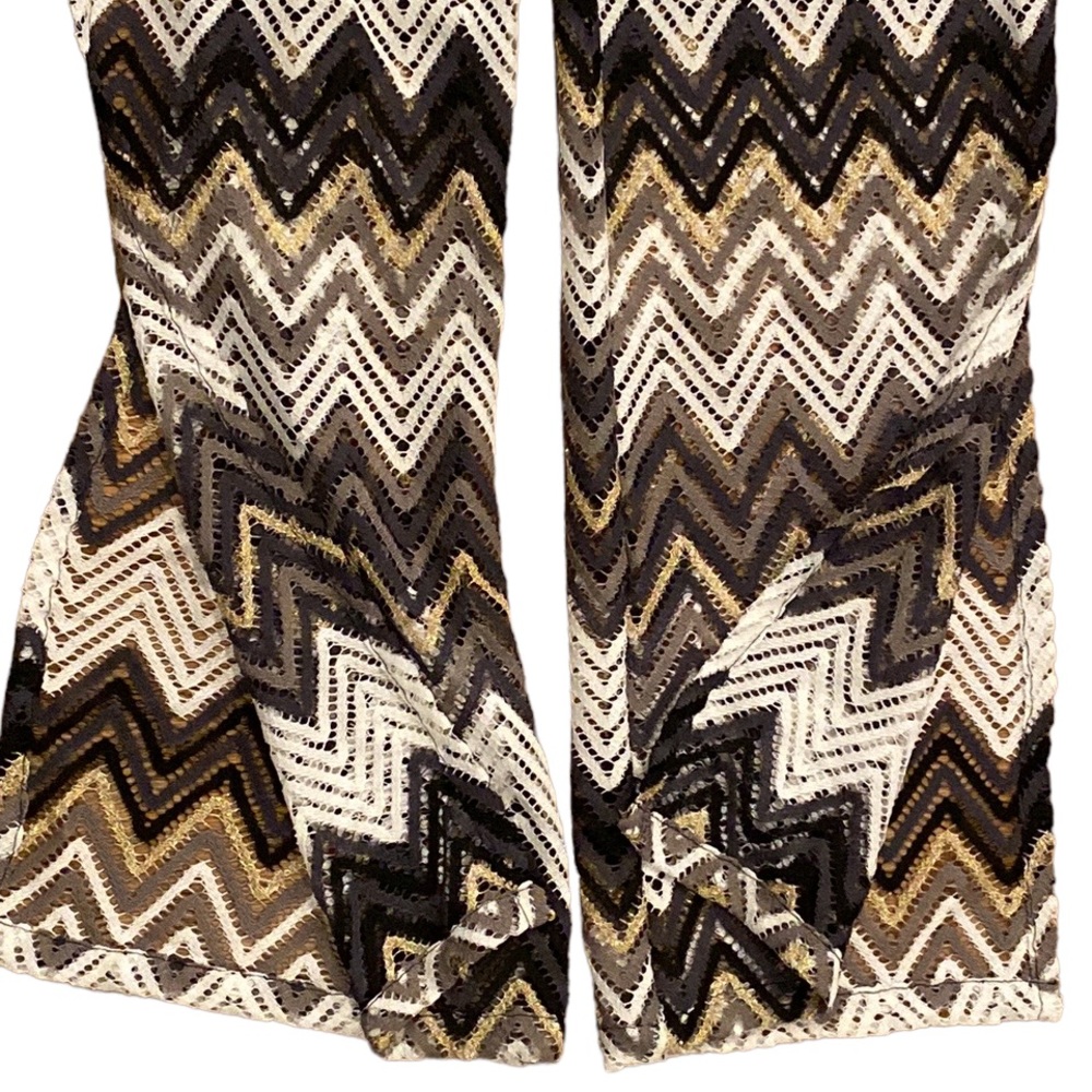 Trina Turk Chevron Print Drift Side Slit Crochet Lounge Pool Swim Pants NWT M - Picture 4 of 10